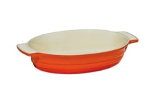 Premier Housewares 0104282 Ovenlove Plat en Céramique Ovale en Orange 1 L