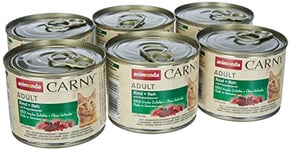 Nourriture pour chat GranCarno Adult d’animonda, nourriture humide pour chat adulte, bœuf + cerf avec airelles, 6 x 200 g