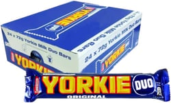 Yorkie Original Chocolate Duo Bar (24 X 72G) - 1 Pack | (24Bars x 72g Each)