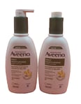 2 X Aveeno Daily Moisturising Lotion 300ml Each NORMAL TO DRY SKIN. ( 1 No lid )