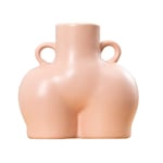 Fikujap Vases en céramique pour la décoration, décoration Florale créative Pots de Fleurs, Moderne Nordic Human Corps Forme Art Creative Flower Pot De Bande Conteneur 5,12 x 5,51in,Rose