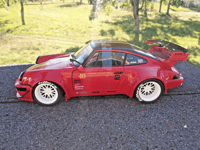 Superbe Porsche RWB BODYKIT rouge ,jantes blanches Solido 1:18 longueur 23cm