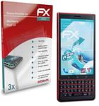atFoliX 3x Écran protecteur pour Blackberry Key2 LE clair&flexible