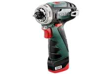 Metabo Borrskruvdragare PowerMaxx BS Basic 12V med 2st 2Ah batterier & laddare LC 40