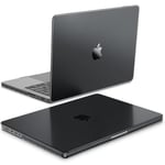 FINTIE Coque Compatible avec MacBook Pro 14 Pouces 2024 M4 et MacBook Pro 14" M3 M2 M1 (2023-2021), [Ultra-Fin&Couleur Améliorée] Coque Anti-Empreinte Digitale et Anti-Rayures, Noir (Mate)