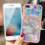 iPhone 7:lle iPhone 8 iPhone SE 2020 Suojakuori Söpöt Tytöt Naiset Irisoiva Butterfly Design Laser Bling Glitter Stars Pehmeä TPU Puskurin suoja