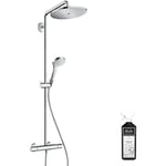 Colonne de douche thermostatique Hansgrohe Croma Select s 280 chromée + nettoyant Briochin