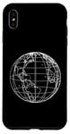 Coque pour iPhone XS Max World Globe Line Art Carte planète Terre Atlas Voyage