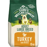 James Wellbeloved Adult Large Breed Turkey & Rice 15 kg Bag, Hypoallergenic Dry Dog Food