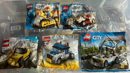 5 x Lego Vehicle City Creator Racer Sealed Bulldozer Truck Car Police Ambulance