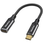 Rallonge USB C 30cm, USB 3.2 Cable USB C Mâle vers Femelle Prend 10Gbps Sync 100W Charge pour iPhone 15/15 Plus/15 Pro, MacBook Pro/Air, Galaxy S23/S22/S21, Pixel 8/7/6, Pad, Hub.[V914]