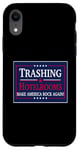 Coque pour iPhone XR Des chambres d'hôtel amusantes et saccadées font de l'America Rock Music Band un graphique