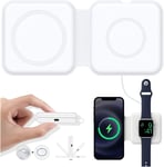 Wireless Charger MagSafe Duo Charger Foldable Duo Wireless Charging Pad Portable