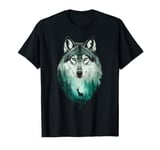 Wolf Forest Mountains Wild Nature Wildlife Pine Wolf Lovers T-Shirt