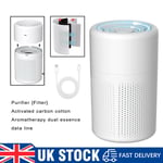 Home Air Purifier Ioniser Cleaner Smoke Dust Allergies Pollen Reflesh Filter UK