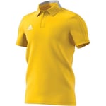 Adidas Men Condivo 18 Cotton Polo Shirt - Yellow/White, Large