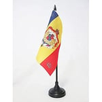 AZ FLAG Drapeau de Table Etendard Royal de Roumanie 1881-1946 15x15cm - Petit Drapeaux DE Bureau Roi roumain 15 x 15 cm