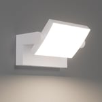 Klighten 24W Applique Murale LED Extérieure Intérieur Rotatif, Éclairage Mural Imperméable IP65 Moderne, Lampe Murale Ajustable pour Couloir Jardin Entrée Balcon, Blanc, 1500LM, Blanc Naturel 4000K