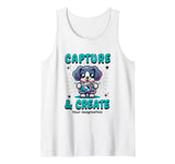 Cute Camera Dog Photographer Photo Capture & Create Puppy Tank Top