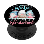 Walking In A Winter Wonderland Three Gnome Funny Christmas PopSockets Adhesive PopGrip