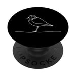 Line Art Oiseau et Ornithologue Wilson'S Pluvier PopSockets PopGrip Interchangeable
