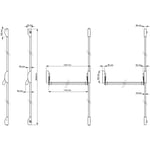 DOM - Serrure barre Anti Panique Cross Bar 2 Points lateraux Metalux Couleur - Blanc