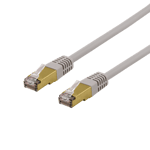 DELTACO – S/FTP Cat6a laitekaapeli, Delta-sert., LSZH, 0,5m, harmaa (SFTP-60AH)