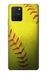 Yellow Softball Ball Case Cover For Samsung Galaxy S10 Lite