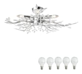 Etc-shop - Plafonnier feuilles luminaire design lampe de salon dans un ensemble comprenant des ampoules led
