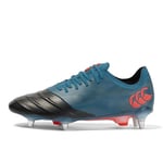 Canterbury Mixte Phoenix Genesis Elite Soft Ground Chaussures de Rugby, Bleu, Noir, Orange, 43 EU