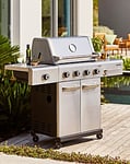 Outback Jupiter 4 Burner Stainless Steel Hybrid BBQ with Chopping Board