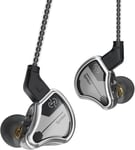 Ccz Bc02 ¿¿couteurs Intra-Auriculaires Hifi Primium Cnt Dynamic Driver Iem Basses Profondes Crystal Clean Treble Design Ergonomique L¿¿ger Avec Cable Ofc Pour Chanteur Musicien Batteur (Noir, Sans£©