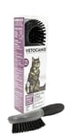 Vetocanis - Brosse Chat de Massage - Pour le Toilettage du Chat - Accessoire Chat Adapté à Tous Types de Poils - Entretient le Pelage et permet le Bien-Être - Hygiène et Santé du Chat - Couleur grise