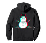 Christmas EDM Snowman Rave Drop The Bass House ART ON BACK Pullover Hoodie