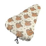 lucky-bonbon Cute Sloth Climbing On Tree Fashion Waterproof Keep Dry Bike Seat Cover The Perfect Bicycle Seat Cover Waterproof Sunscreen And Dustproof For All Bicycle Exercise.