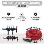 FCS - Kit plancher chauffant hydraulique 70 m² collecteur résine - tube per bao