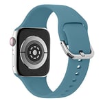 lopolike Compatible avec Apple Watch Band 42 mm pour homme/femme Bracelet de rechange en silicone souple pour Apple Watch Series 8/7/iWatch Series 8 7 6 5 4 3 2 1 SE, bleu nuit, Midnight Blue6, 42mm