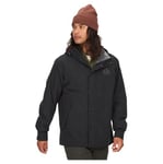 Marmot 78 All Weather Parka, Veste de pluie imperméable, manteau de pluie coupe-vent, coupe-vent hardshell pliable respirant, idéal pour la randonnée et le vélo, Homme, Black, XXL