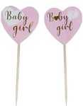 10 st Baby Girl cake toppers 10 cm