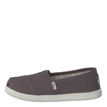 TOMS Mixte enfant Alpargata Core Mocassin plat, Gris, 31.5 EU