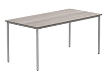 Office Hippo Essentials Multi-Use Office Table Desks, Home Writing Computer Desk Office Desk For Work Or Home, Home Office Desk With Adjustable Feet, Alaskan Grey Oak, 160 x 80 cm