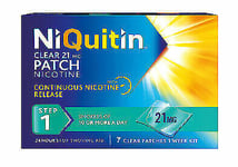 NiQuitin Clear 24 Hour 7 Patches Step 1, 21mg - 1 Week Kit New Long Expiry Date 