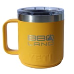 Yeti Rambler Mug 10oz 295ml with MagSlider Lid - Alpine Yellow + BBQ Land Logo