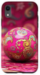 Coque pour iPhone XR Rose Paisley Retro Lucky Disco 8 Ball Accessoires de mode