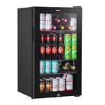 Baridi Under Counter Wine Drink Beverage Cooler Fridge Built-In Thermostat 85L