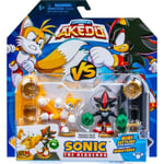 Duo de Figurines Tails vs Shadow - MOOSE TOYS - AKEDO - Pack de combat rapide, 2 figurines et contrôleurs inclus