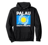 Flag of Palau South Pacific Spotted Shark Pullover Hoodie