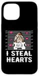 Coque pour iPhone 15 Shih Tzu I Steal Hearts Valentine Dog Funny Valentines Day