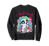 I Steal Hearts Cute Meerkat Valentine's Day Tee Women Kids Sweatshirt