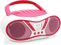 Lecteur CD Pop Pink,Radio FM,Stéréo 6W,Portable avec Poignée de Transport - 477410(Q501)